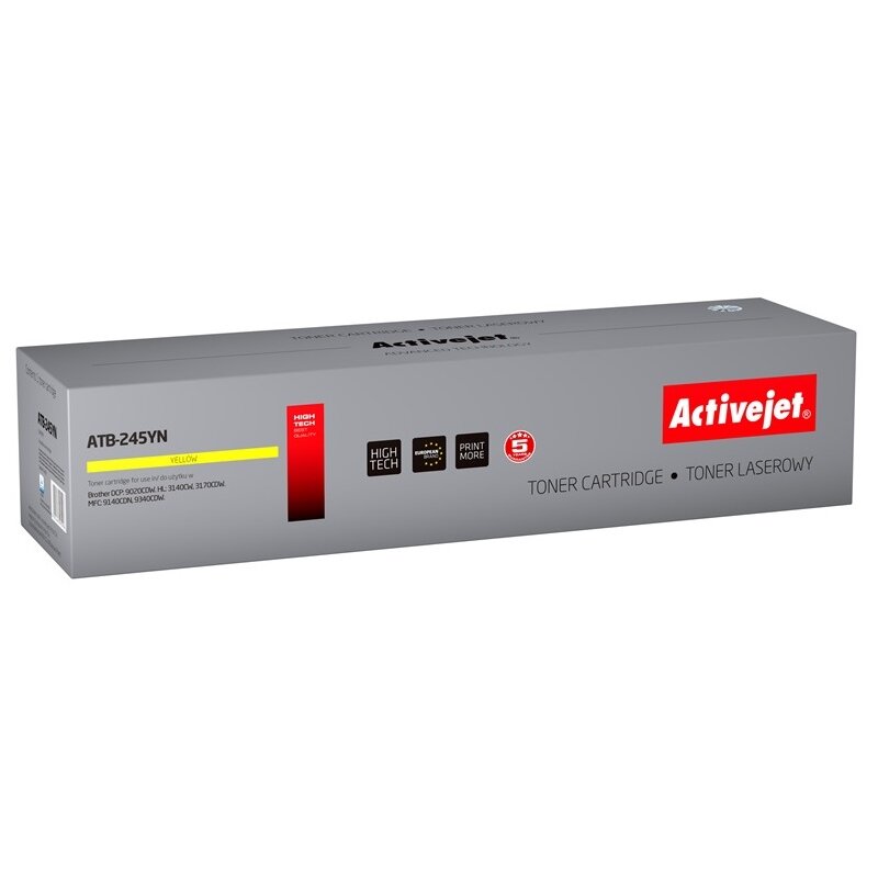 Activejet ATB-245YN Toner do drukarki Brother, Zamiennik Brother TN-245Y; Supreme; 2200 stron; żółty.
