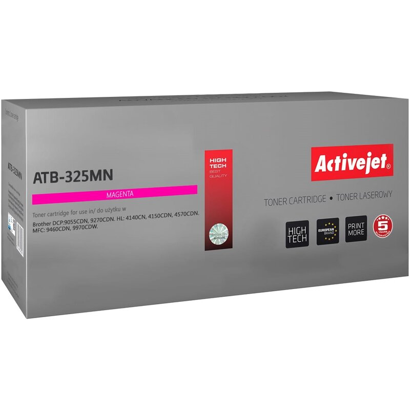 Activejet ATB-325MN Toner do drukarki Brother, Zamiennik Brother TN-325M; Supreme; 3500 stron; purpurowy.