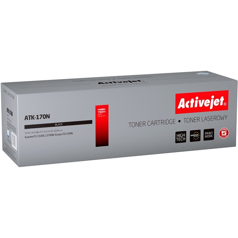 Activejet ATK-170N Toner do drukarki Kyocera, Zamiennik Kyocera TK-170;  Supreme;  7200 stron;  czarny.