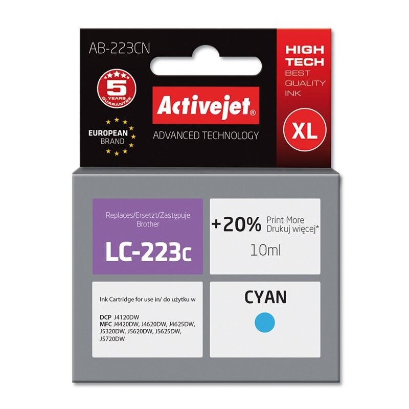 ActiveJet AB-223CN (zamiennik LC-223C) Niebieski 10 ml