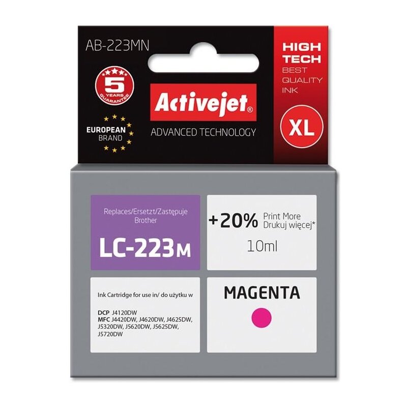 ActiveJet AB-223MN (zamiennik LC223M) Purpurowy 10 ml