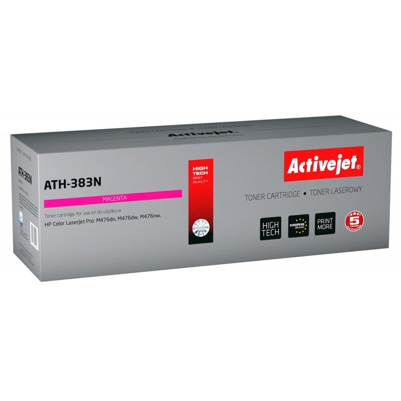 Activejet ATH-383N Toner do drukarki HP, Zamiennik HP 312A CF383A;  Supreme;  2700 stron;  purpurowy.