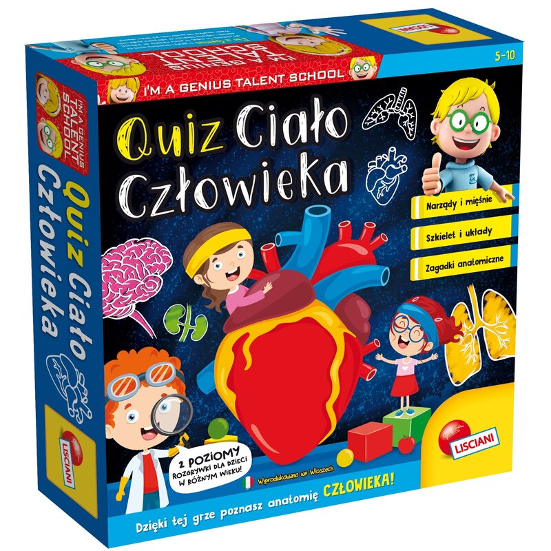 Gra edukacyjna LISCIANI I'm a Genius Quiz Ciało człowieka 304-PL67794