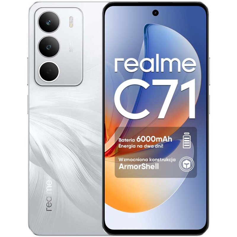 realme C71 4/256GB Funkcje AI 6,67" 120Hz 50Mpix Biały