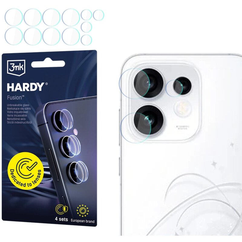 Nakładka na obiektyw 3MK Hardy Fusion Lens Protection do Oppo Reno 16 (CPH2865)/ Reno 16 Pro (CPH2863) (4 szt.)