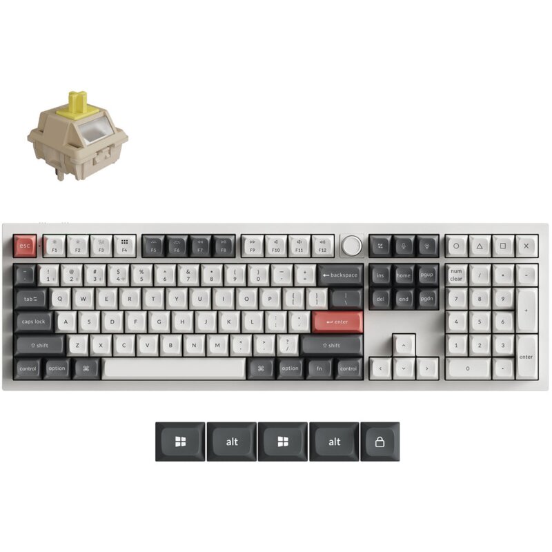 Klawiatura KEYCHRON Q6 Ultra 8K Wireless Keychron Silk POM Switch Banana