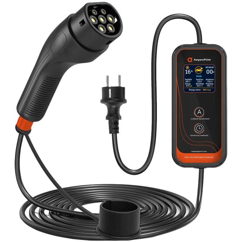 Ładowarka mobilna EV Ampere Point P35 3,7 kW 6M / Torba / 8-16A / Licznik