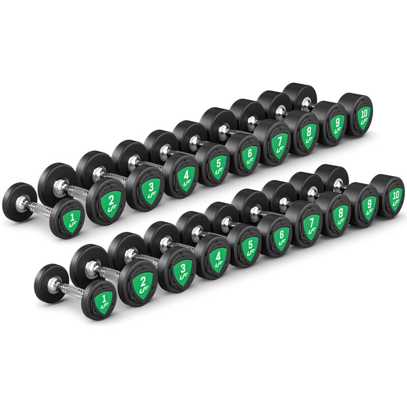 Zestaw hantli UPFORM UFD-SET-110 (2x1/2x2/2x3/2x4/2x5/2x6/2x7/2x8/2x9/2x10 kg)