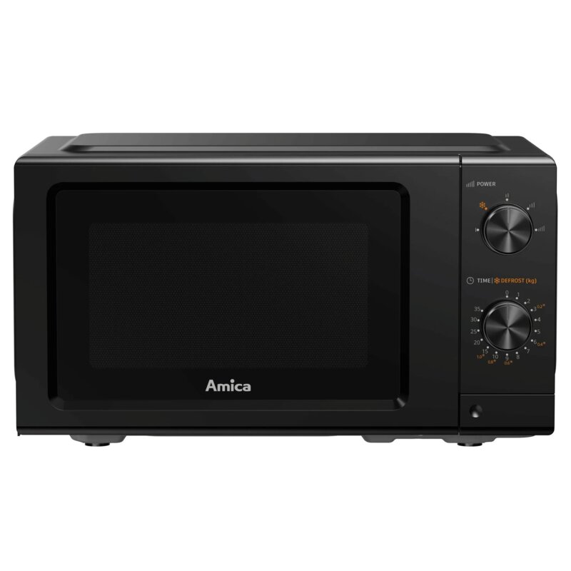 Kuchenka mikrofalowa AMICA MMF20M3B 700W średnica 24.5 cm pojemność 20L MultiWave System Czarny