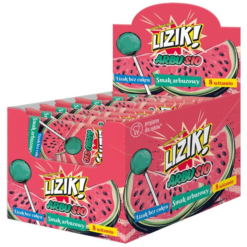 Lizak STARPHARMA Lizik! Arbuzowy 8 witamin Bez cukru (30 szt.)