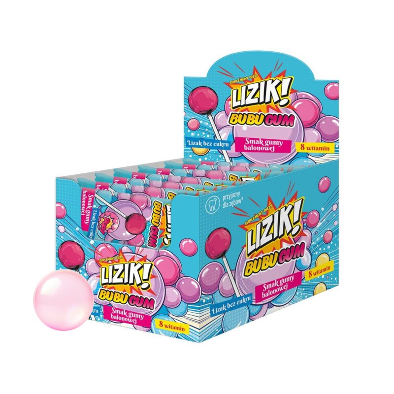 Lizak STARPHARMA Lizik! Guma balonowa 8 witamin Bez cukru (30 szt.)