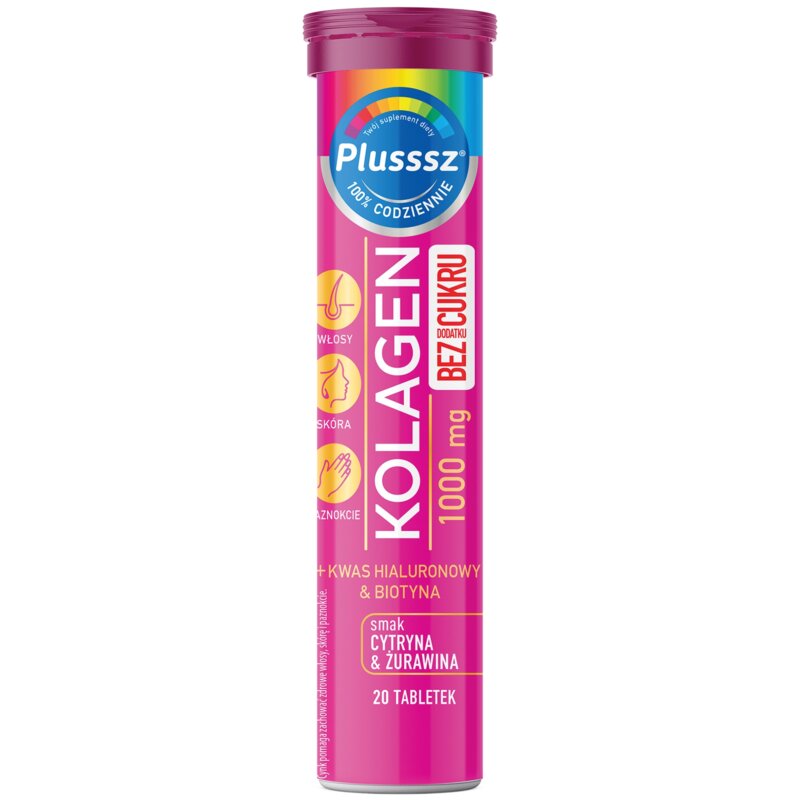 Kolagen PLUSSSZ Cytryna-żurawina (20 tabletek)