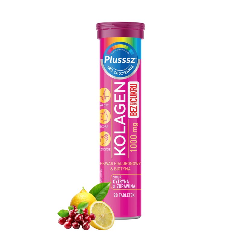 Kolagen PLUSSSZ Cytryna-żurawina (20 tabletek)