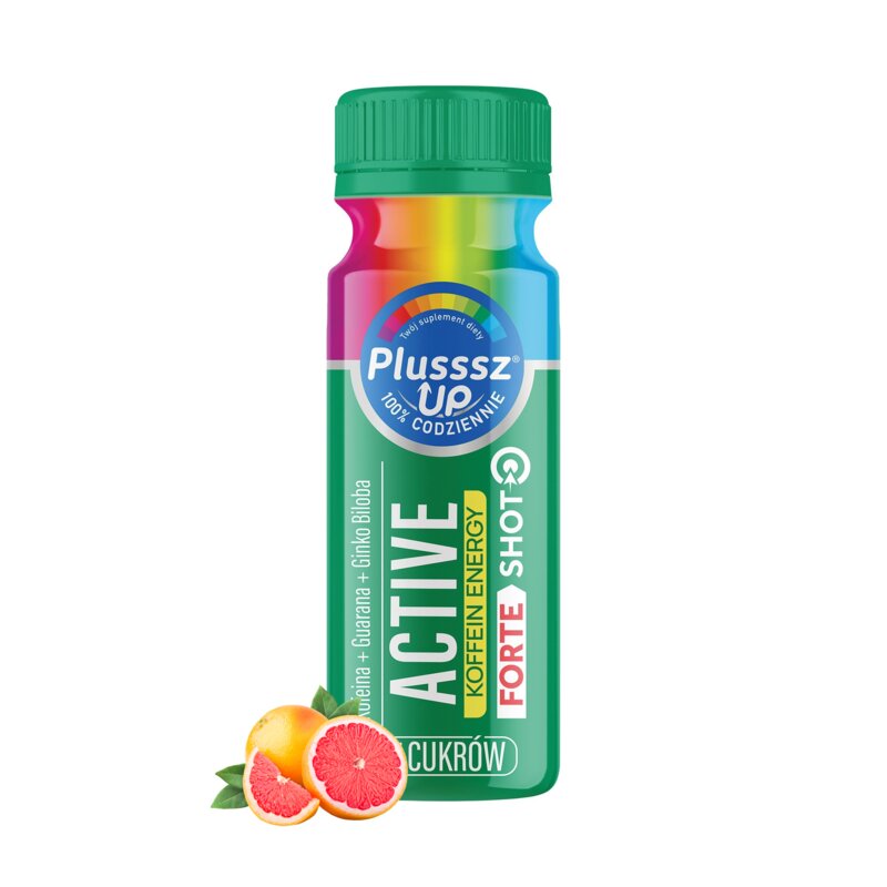 Suplement diety PLUSSSZ UP Active Koffein Energy Forte Shot Grejpfrutowy (12 x 50 ml)