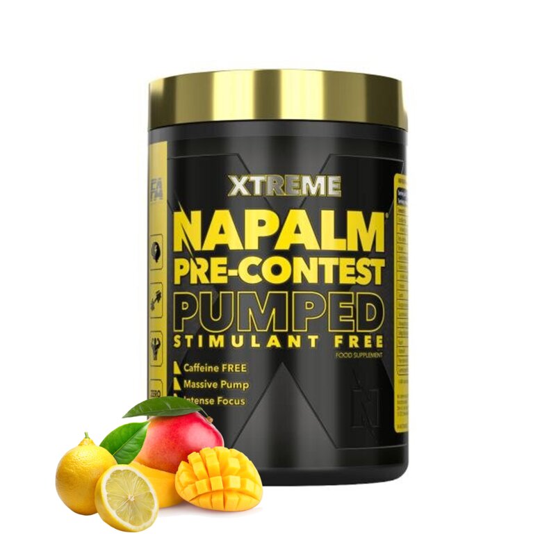 Przedtreningówka FA Napalm Pre-contest Pumped Stimulant Free Mango z cytryną (350 g)