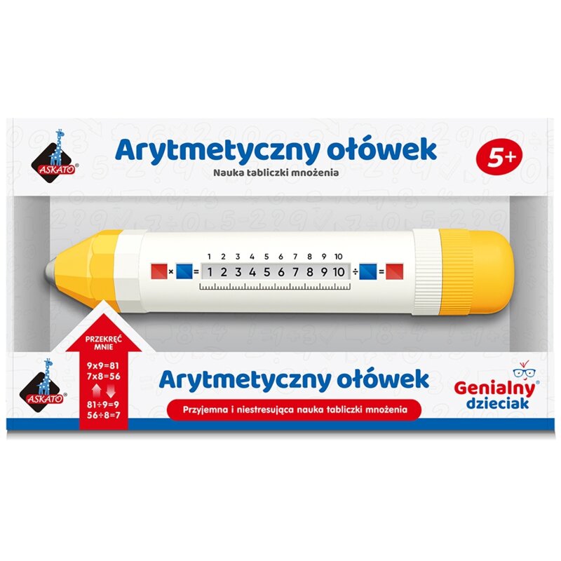 Zabawka edukacyjna ASKATO Genialny dzieciak Arytmetyczny ołówek Nauka tabliczki mnożenia 911005