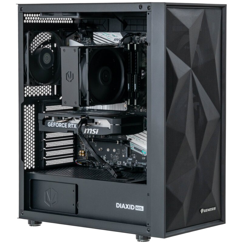 Komputer MAD DOG GENESIS-A06WB32WH R5-5600XT 32GB RAM 1TB SSD GeForce RTX5060Ti DLSS 4.5 Wi-Fi Windows 11 Home
