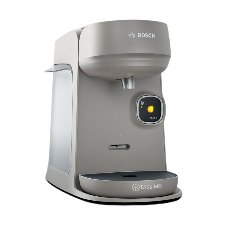 Ekspres BOSCH Tassimo Harmony Plus TAS177B automatycznie rozpoznaje kapsułki i rodzaj napoju Szary