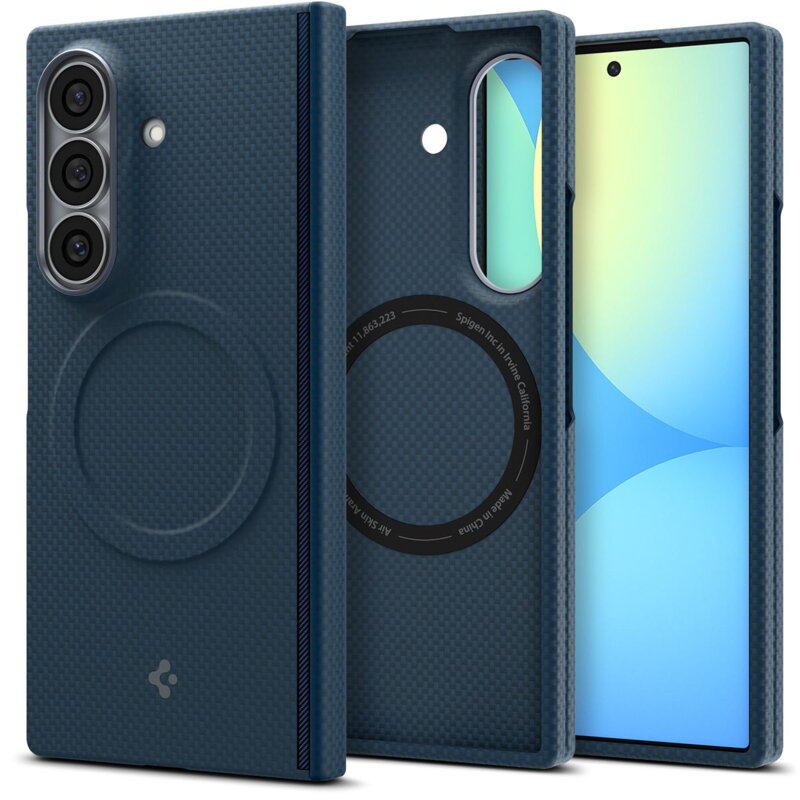 Etui SPIGEN Airskin Aramid MagSafe do Samsung Galaxy Z Fold 8 Ultra Ciemnoniebieski