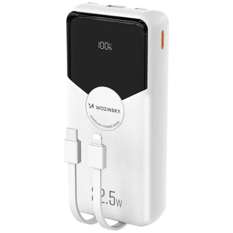 Powerbank WOZINSKY WFC-20W 20000 mAh 22.5W Biały