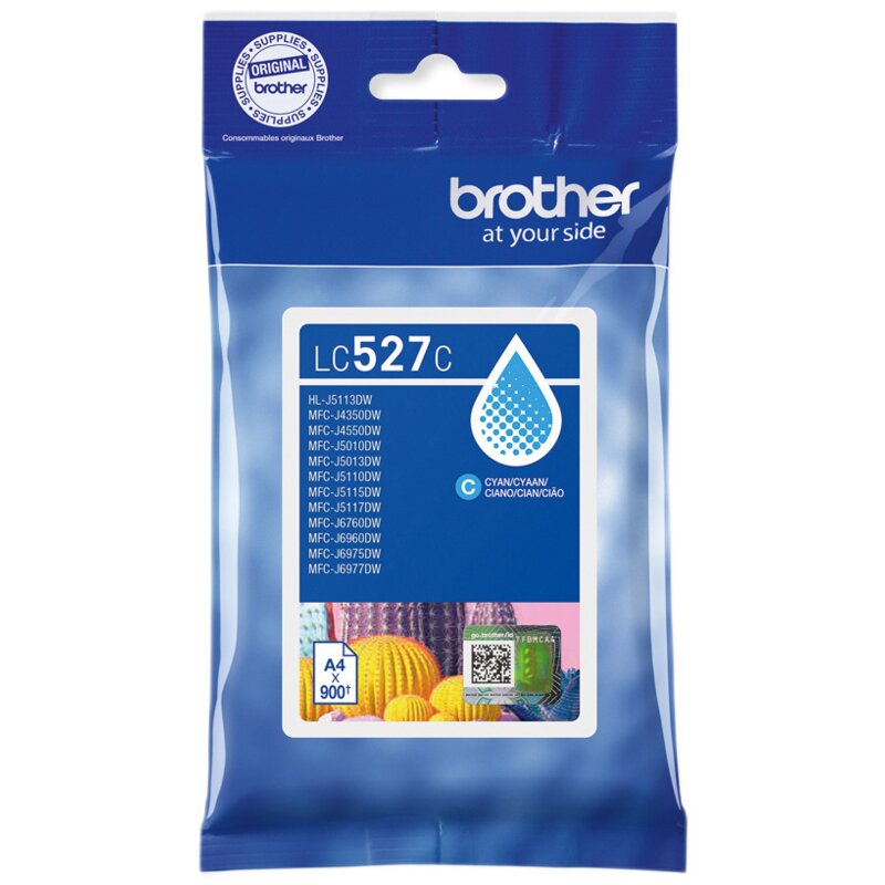Tusz BROTHER Błękitny 10 ml LC-527C