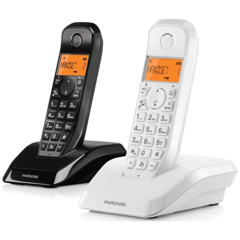 Telefon MOTOROLA S1202 Czarny, Biały (2 szt.)