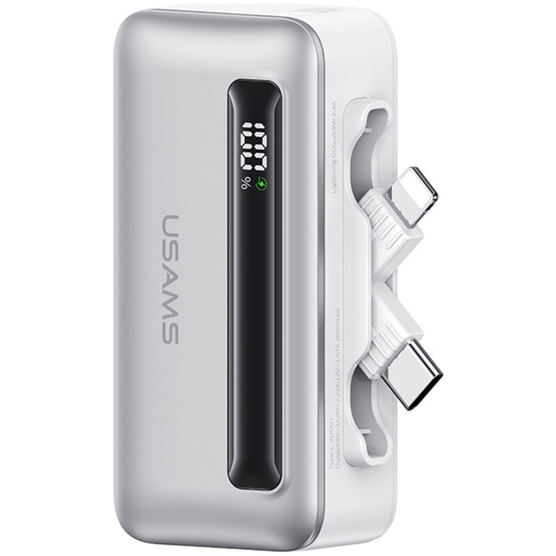 Powerbank USAMS XB-Series 5000 mAh PD 20W Srebrny