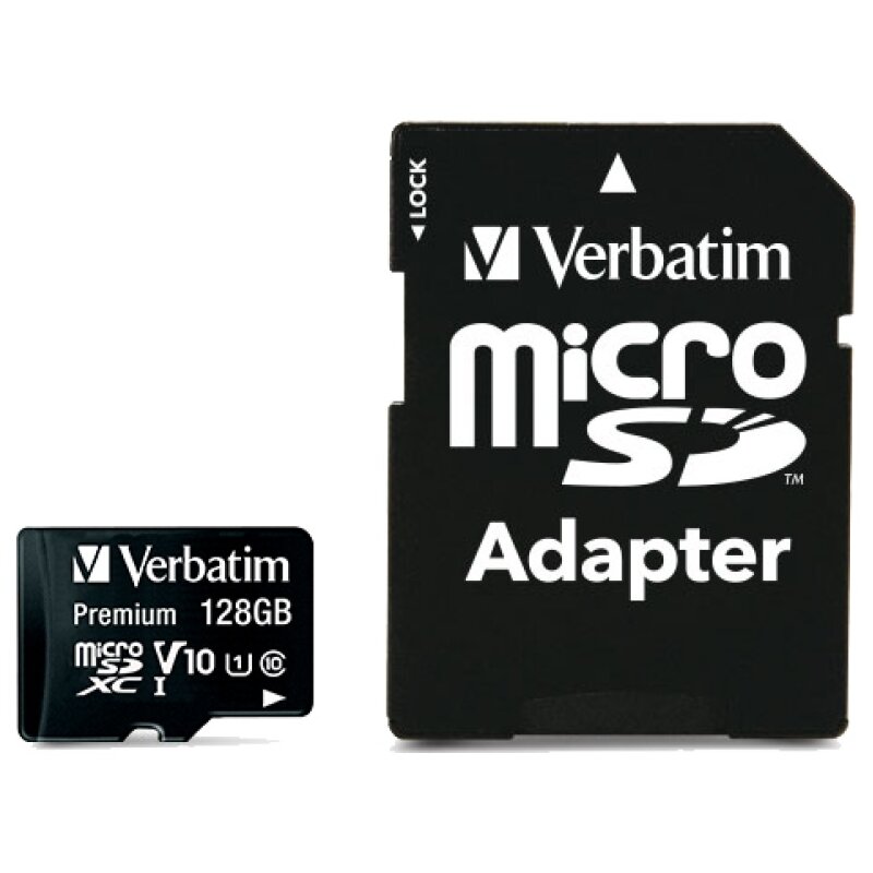 Karta pamięci VERBATIM microSDXC 128GB + Adapter