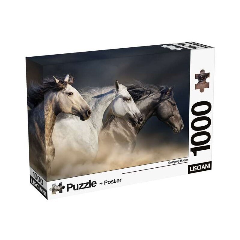 Puzzle LISCIANI Adults Konie w Galopie 304-120543 (1000 elementów)