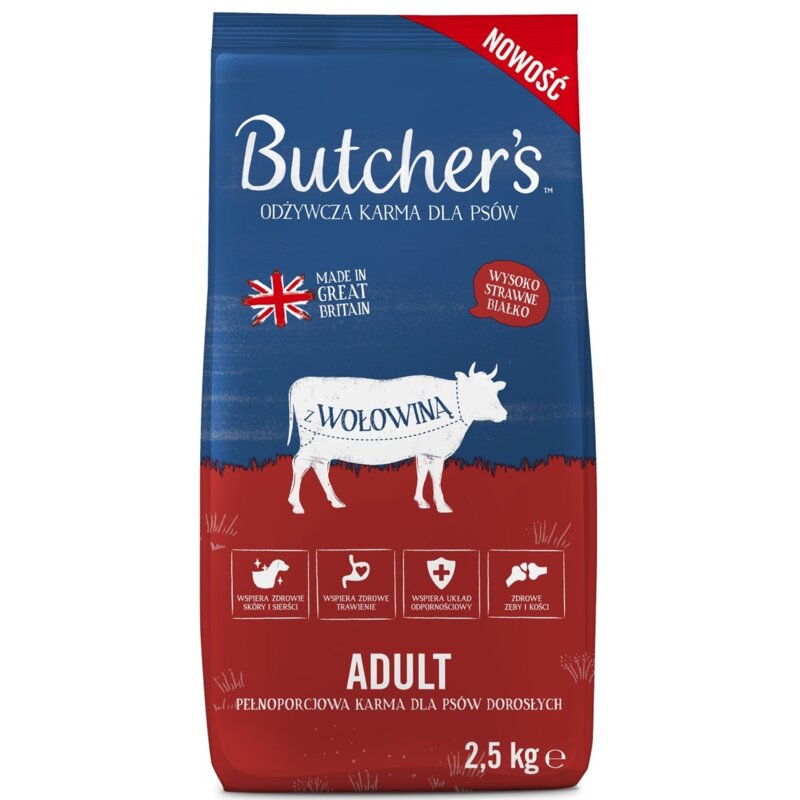 Karma dla psa BUTCHER'S Original Wołowina 2.5 kg