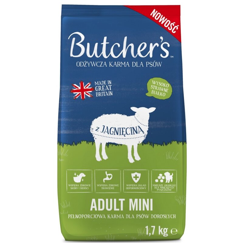 Karma dla psa BUTCHER'S Original Jagnięcina 1.7 kg