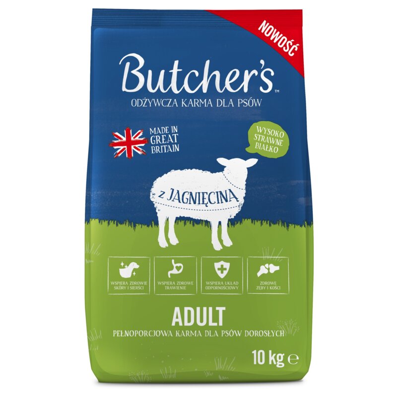 Karma dla psa BUTCHER'S Original Adult Jagnięcina 10 kg
