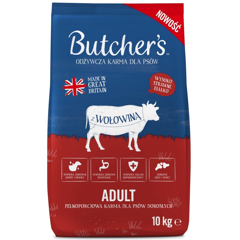 Karma dla psa BUTCHER'S Original Wołowina 10 kg