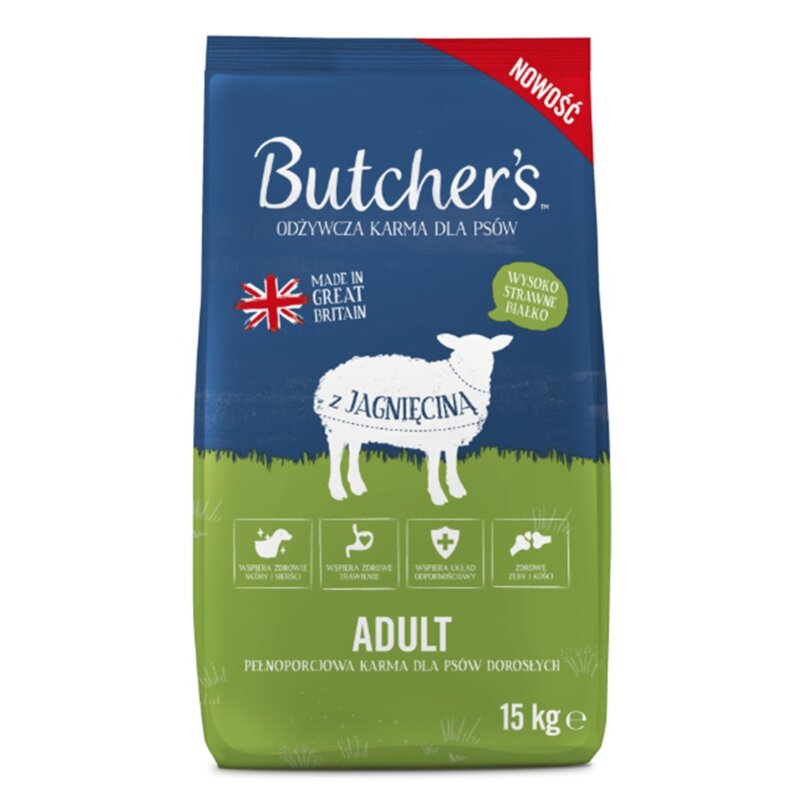BUTCHER'S Original Jagnięcina - sucha karma dla psa - 15kg