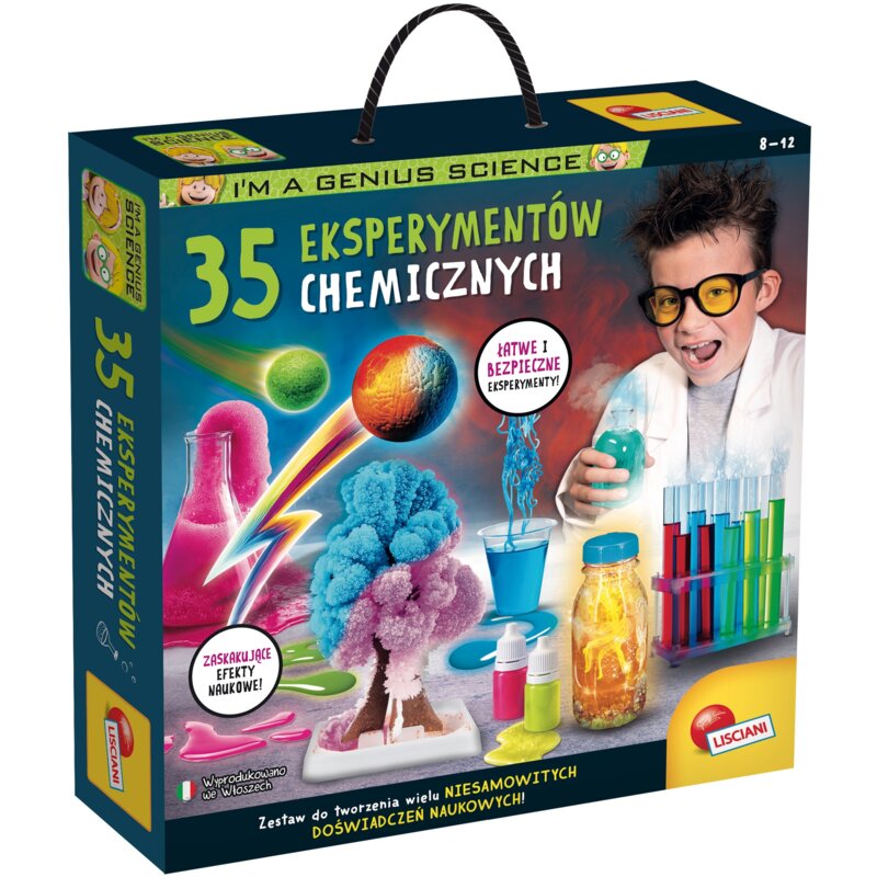 Zestaw kreatywny LISCIANI I'm a Genius 35 eksperymentów chemicznych 304-PL107469