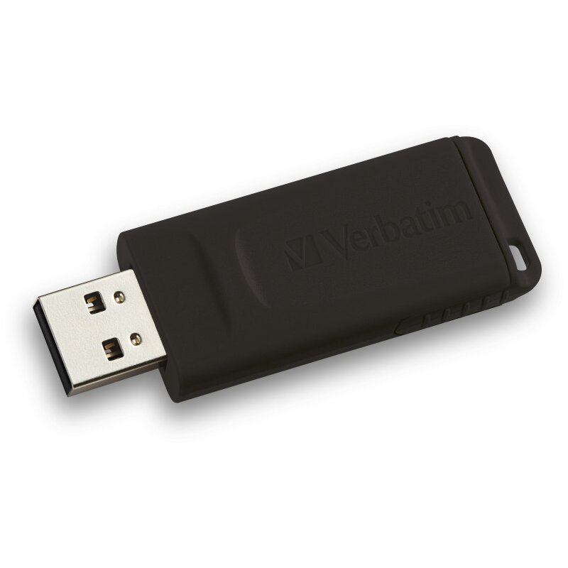 Pendrive VERBATIM Slider 64GB, USB 2.0, Odczyt 8 Mb/s, Zapis 2.5 Mb/s Czarny