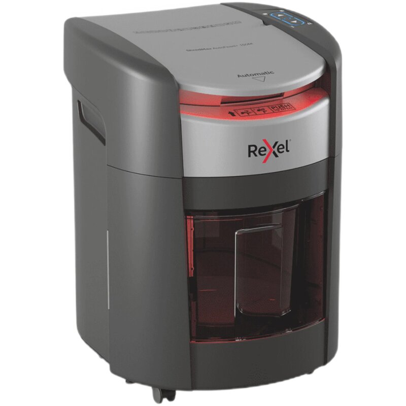 Niszczarka REXEL ShredMax AutoFeed+ 150X 15 L, P-4, Konfetti, Automatyczny Start/Stop, Funkcja cofania