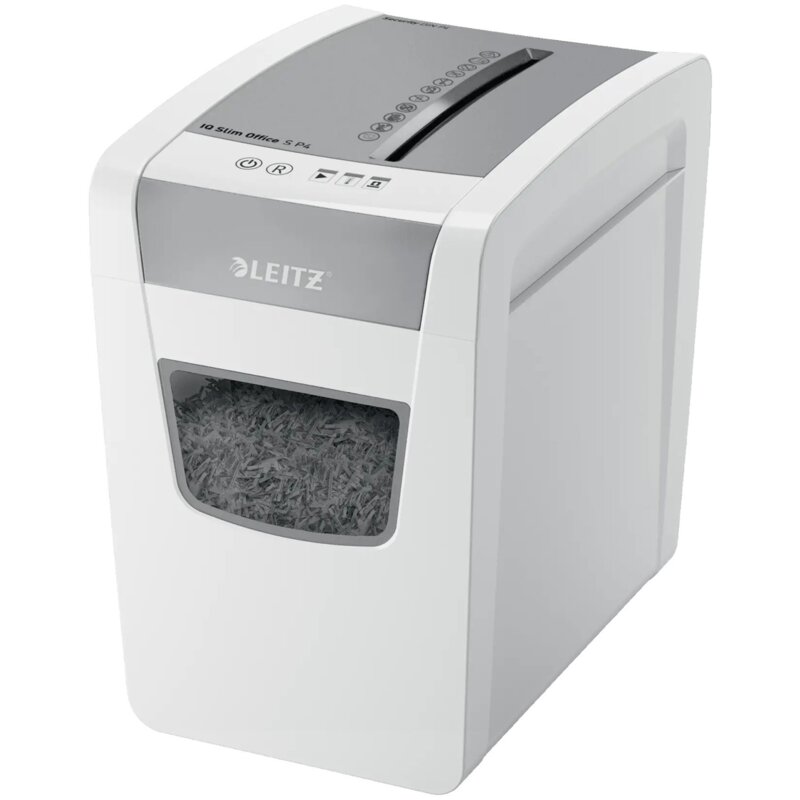 Niszczarka LEITZ IQ Slim Office S P4 15 L, P-4, Ścinki, Automatyczny Start/Stop, Funkcja cofania