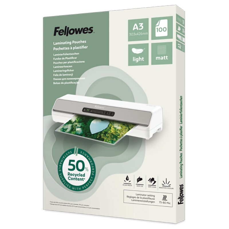 Folie do laminowania FELLOWES 100143436 A3, 75/80 mic (100 szt.)