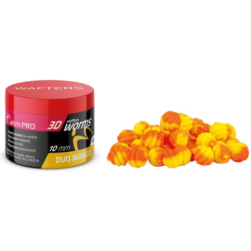 Przynęta 3D Worms MATCHPRO Duo Mango Wafters 10 mm (20 g)