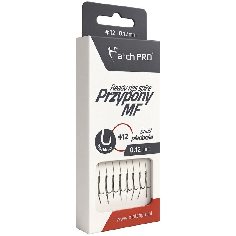 Przypon MATCHPRO MF Ready Rigs Spike Braid NR 10 0.12 mm / 10 cm (8 szt.)