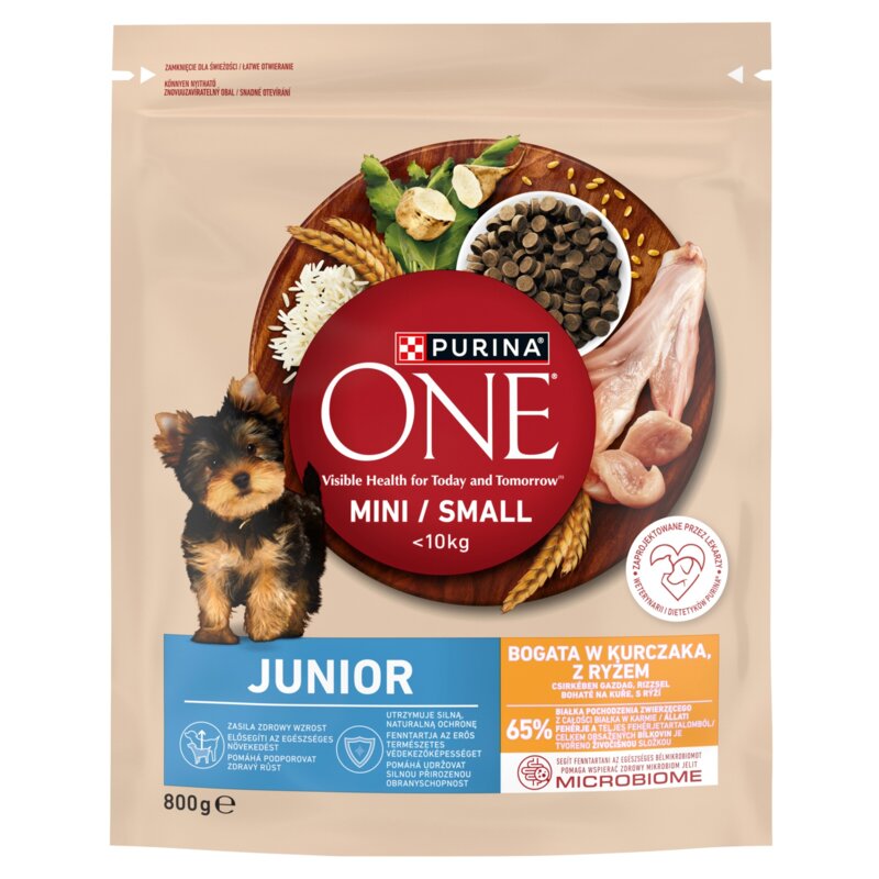 Karma dla psa PURINA ONE Mini Junior Kurczak z ryżem 800 g