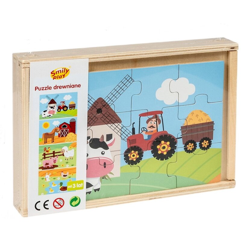 Puzzle SMILY PLAY Drewniane cztery obrazki W84947