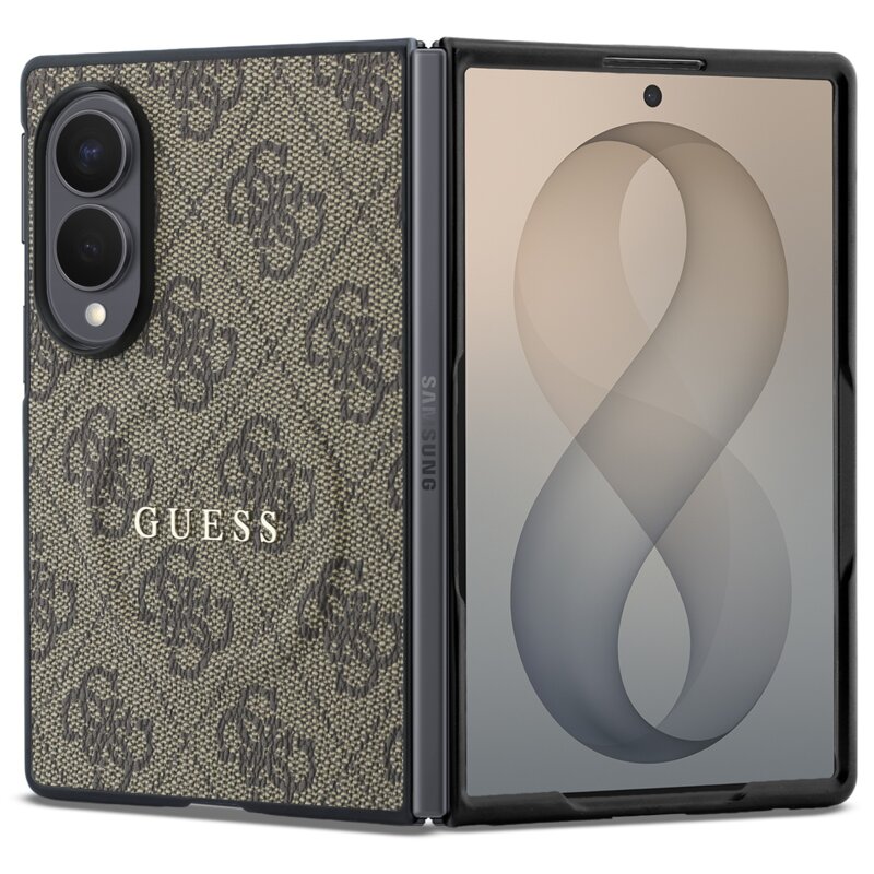 Etui GUESS 4G Classic MagSafe do Samsung Galaxy Z Fold 8 Brązowy
