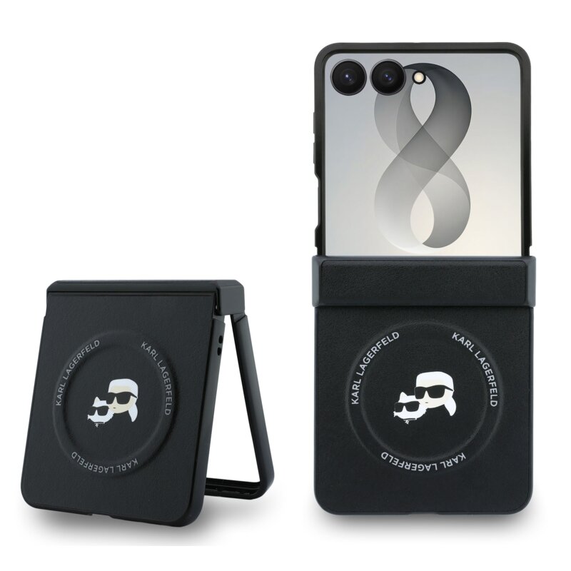 Etui KARL LAGERFELD Karl & Choupette Pins MagSafe do Samsung Galaxy Z Fold 8 Czarny