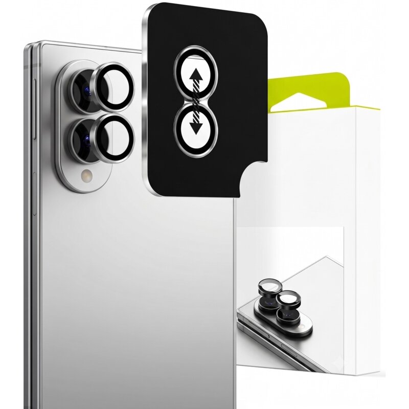 Nakładka na obiektyw RINGKE Camera Frame do Samsung Galaxy Z Fold 8 Czarny (2 szt.)