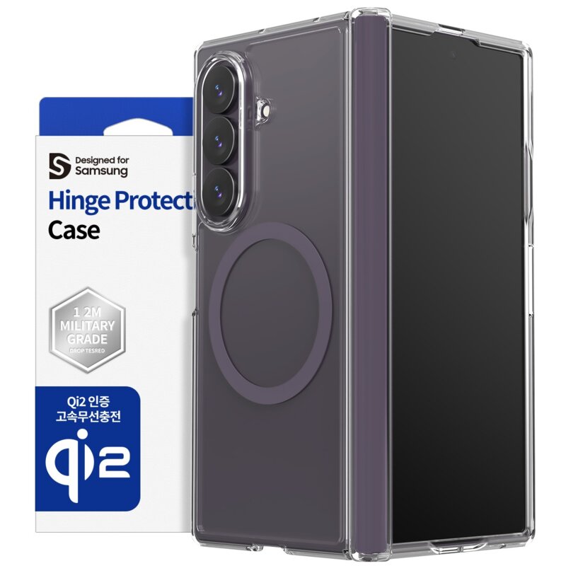Etui ARAREE Duple 360 M MagSafe Qi2 do Samsung Galaxy Z Fold 8 Ultra Przezroczysto-fioletowy