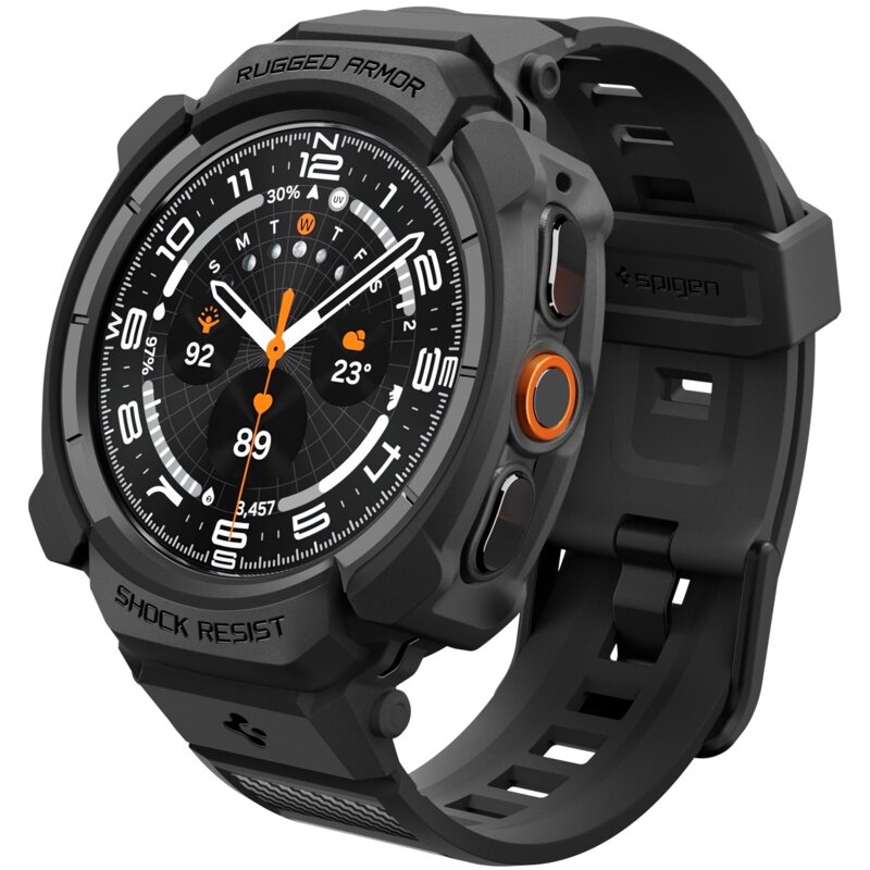 Etui SPIGEN Rugged Armor Pro do Samsung Galaxy Watch Ultra 2 2026 (47mm) Czarny matowy