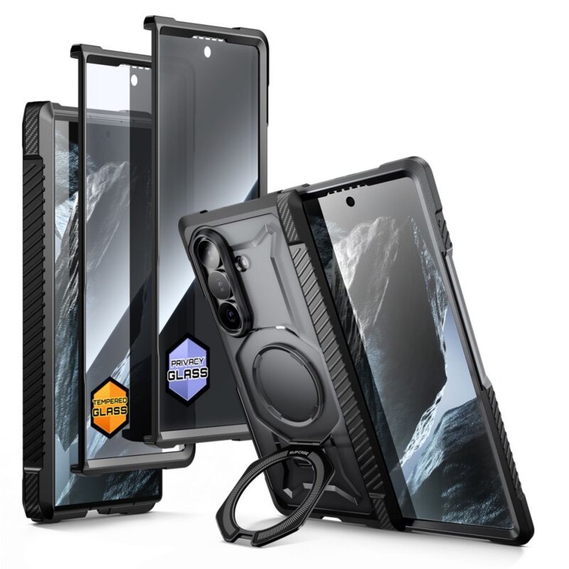 Etui SUPCASE UB Grip Mag Magsafe 2-Set do Galaxy Z Fold 8 Ultra Czarny
