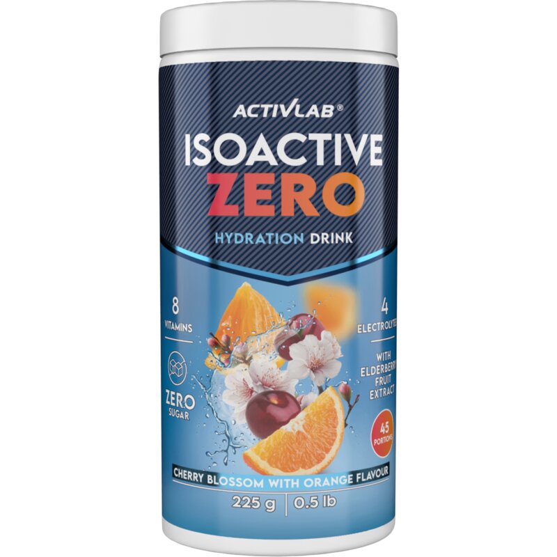 Izotonik ACTIVLAB Isoactive Zero Kwiat wiśni z pomarańczą (225 g)